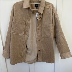 GAP Beige Corduroy Shirt Jacket size medium